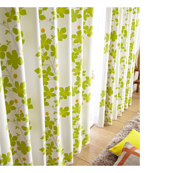 北欧調遮光カーテン（100x135・1枚） グリーンの商品画像