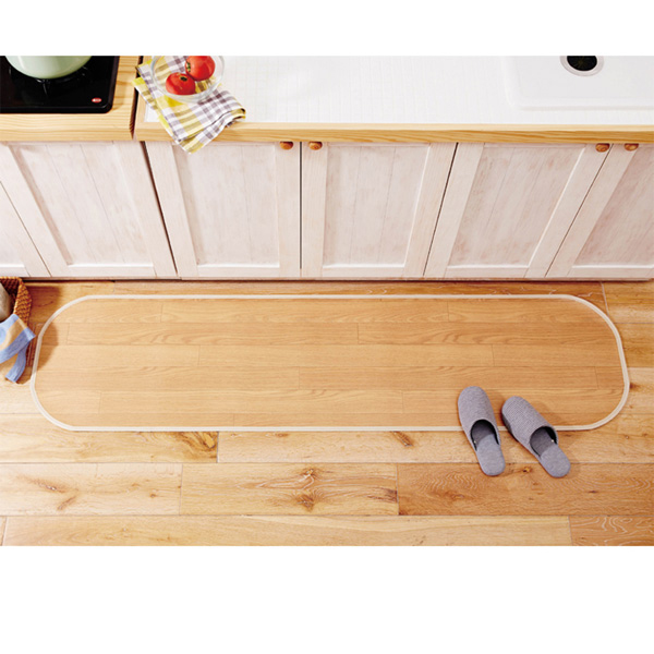 フローリング調キッチンマット（45x120） ダークブラウンの小イメージ