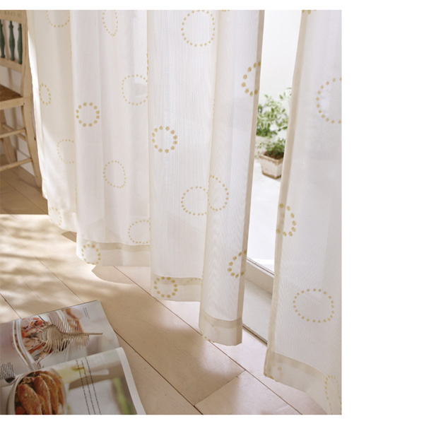 パイルレースカーテン（150x183・2枚組） クリームの商品画像