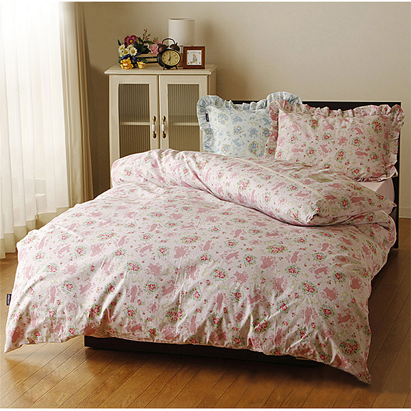 枕カバー（ピーターラビット・ヒルトップ・43x63） ピンクの商品画像